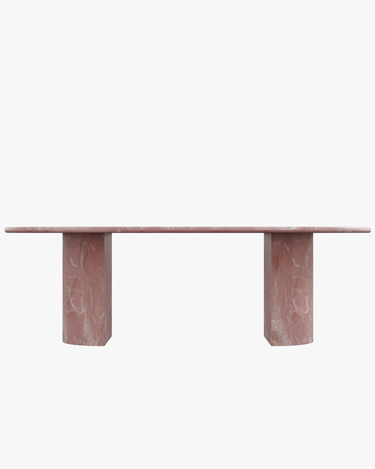 Round Pink Onyx Natural Marble Side Table