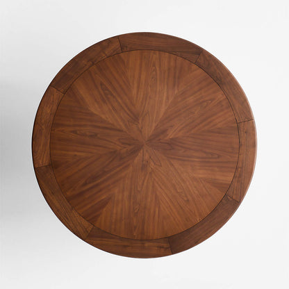 Palisades 48" Walnut Wood Round Pedestal Dining Table