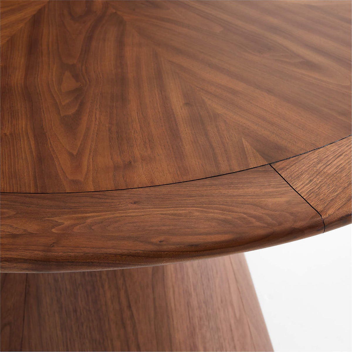 Palisades 48" Walnut Wood Round Pedestal Dining Table