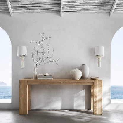 Terra 72" Rectangular Natural Oak Wood Console Table