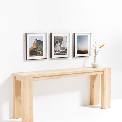 Terra 72" Rectangular Natural Oak Wood Console Table
