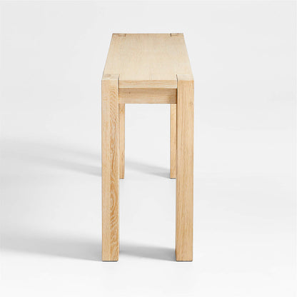 Terra 72" Rectangular Natural Oak Wood Console Table